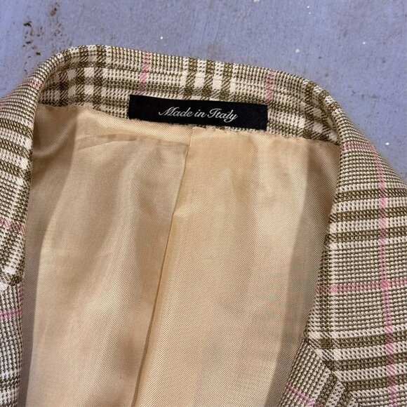 $1200MSRP VASSI Couture Handmade in Italy Sport Coat Wool Silk Linen EU54R - Picture 6 of 11